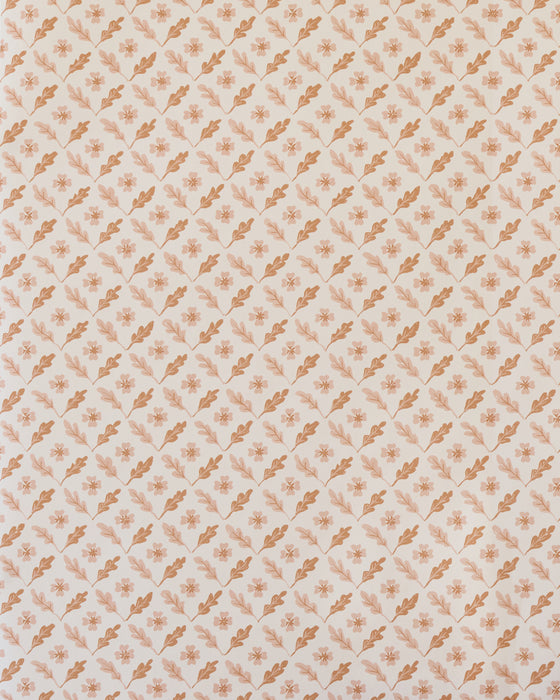 Oxalis Oak wallpaper, toffee