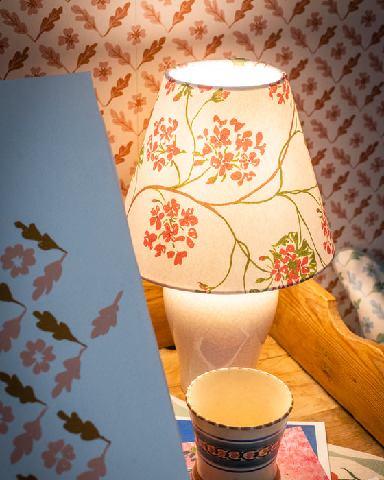 Geraniums paper lampshade