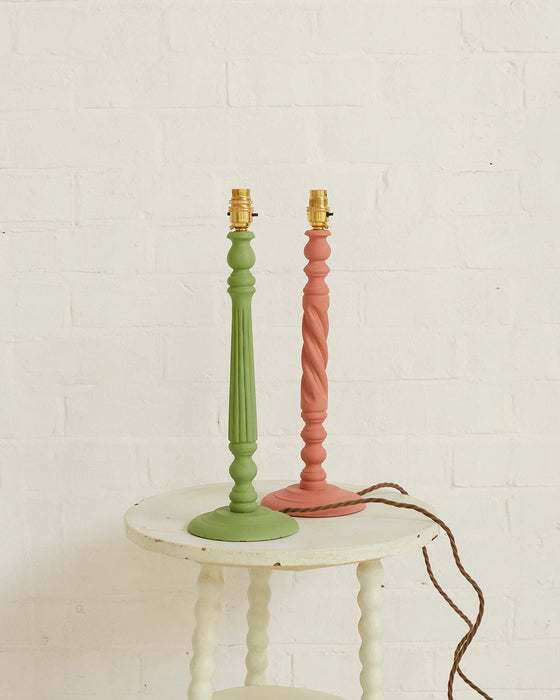 Hestia, hand-painted table lamp base x Annie Sloan (Capability green)