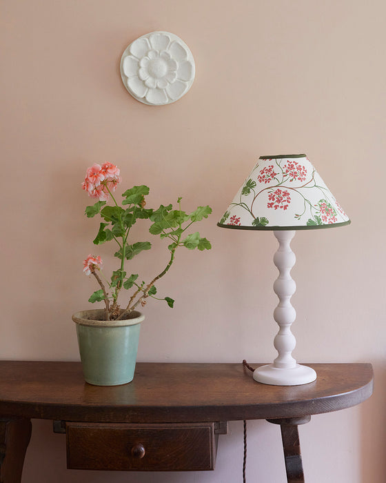 Geraniums paper cone lampshade