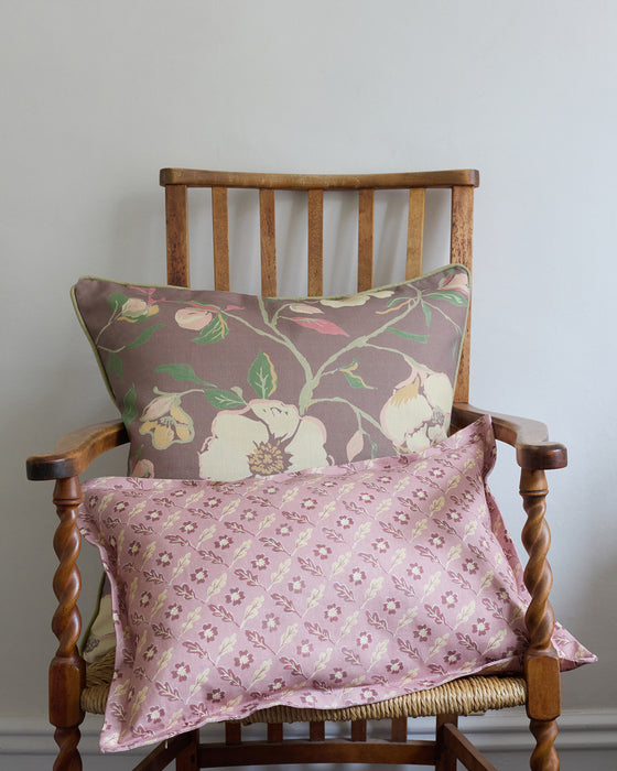 Sonia linen cushion - coffee - large