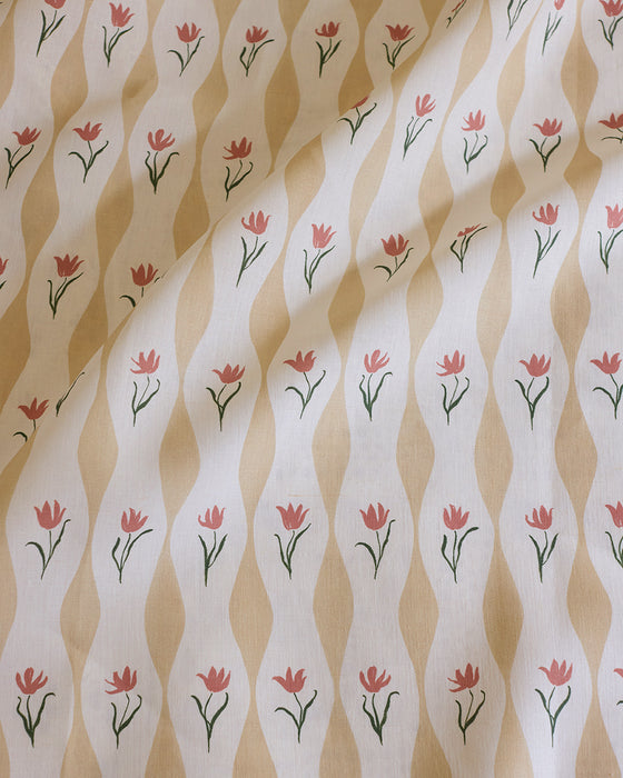 Tulip Wave linen - straw