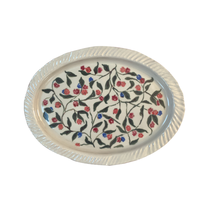 Pottery platter, berry