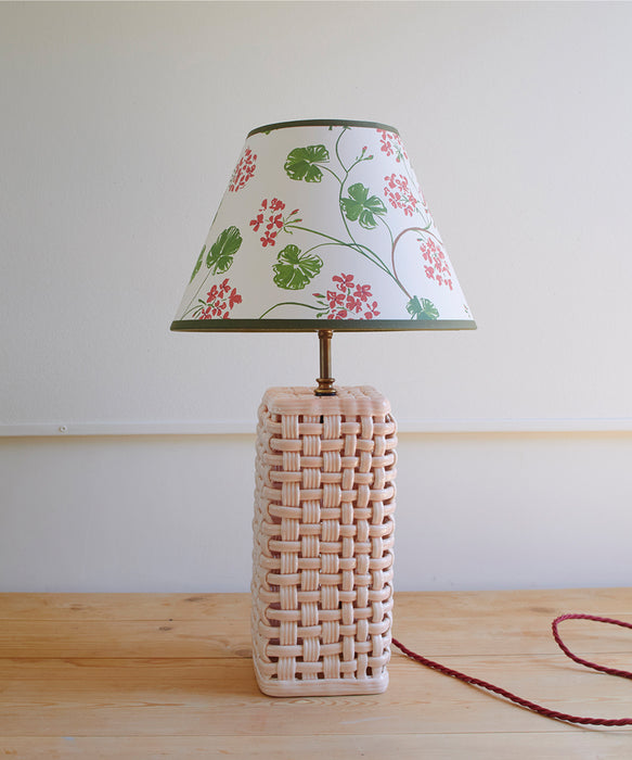 Geraniums paper lampshade - empire