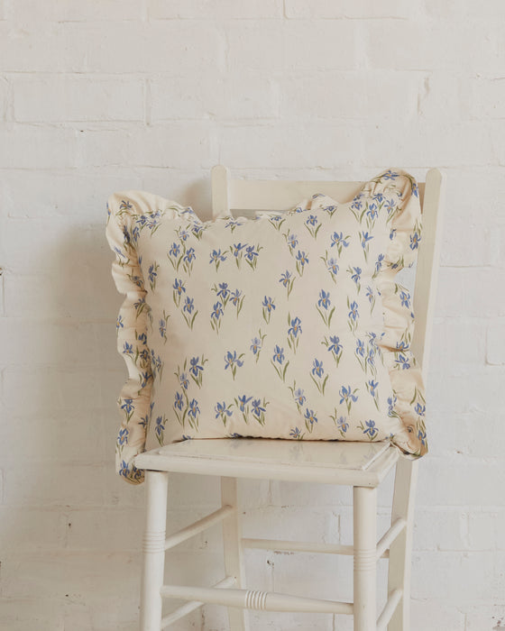 Iris, calico frill cushion